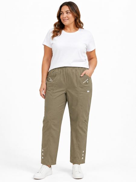 Immagine di STRETCH TROUSER WITH ELASTIC WAIST - COTTON